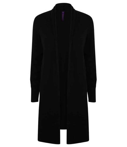 Henbury Ladies Long Line Open Cardigan